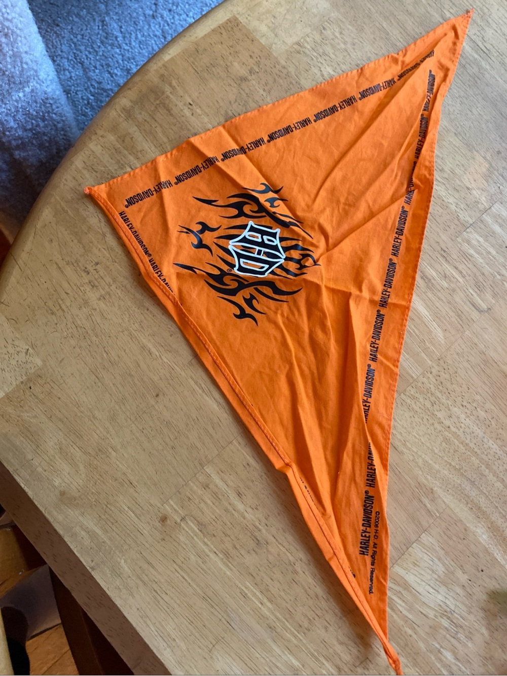 V! 2006 Harley-Davidson bandana scarf for pet orange & black new
